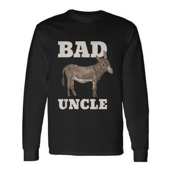 Badass Uncle Pun Cool Long Sleeve T-Shirt - Monsterry