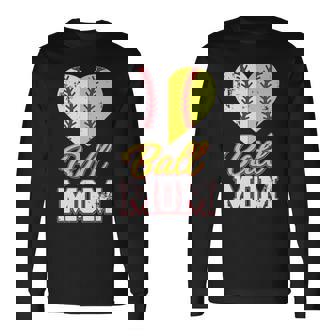 Ball Mom Baseball Softball Mothers Long Sleeve T-Shirt - Thegiftio