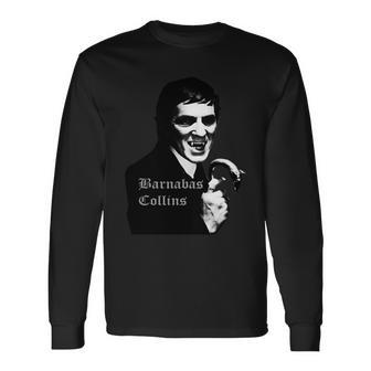 Barnabas Collins Dark Shadows Vintage Soap Tshirt Long Sleeve T-Shirt - Monsterry