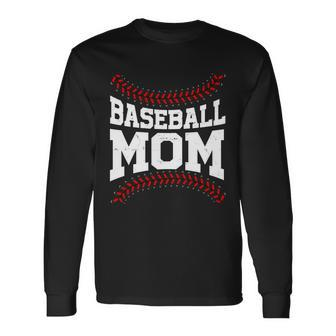 Baseball Mom Sports Fan Tshirt Long Sleeve T-Shirt - Monsterry AU