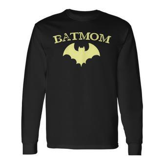 Batmom Super Hero Proud Mom Halloween Costume Men Women Long Sleeve T-Shirt T-shirt Graphic Print - Thegiftio UK