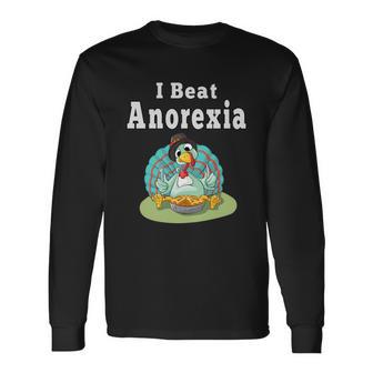 I Beat Anorexia Tshirt Long Sleeve T-Shirt - Monsterry AU