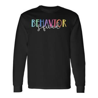 Behavior Squad Aba Therapist Rbt Therapy Behaviour Team Men Women Long Sleeve T-Shirt T-shirt Graphic Print - Thegiftio UK