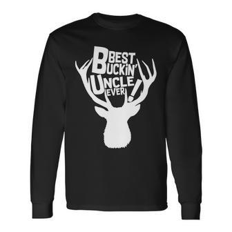 Best Buckin Uncle Ever Tshirt Long Sleeve T-Shirt - Monsterry