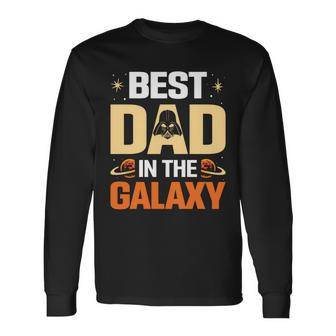 Best Dad In The Universe Fathers Day Spoof V2 Long Sleeve T-Shirt - Monsterry