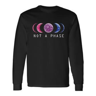 Bi Pride Not A Phase Bisexual Pride Moon Lgbt Lgbtq Long Sleeve T-Shirt - Monsterry