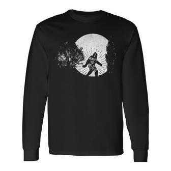 Bigfoot Shirt I Want To Believe Seek Sasquatch Yeti Long Sleeve T-Shirt - Monsterry DE