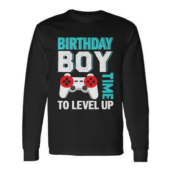 Birthday Boy Video Game Birthday Party Tshirt Long Sleeve T-Shirt - Monsterry UK
