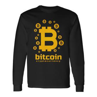 Bitcoin Cryptocurrency Logo Tshirt Long Sleeve T-Shirt - Monsterry DE