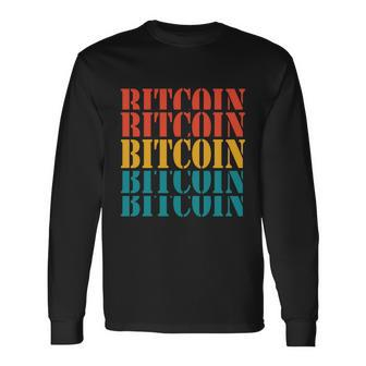 Bitcoin Retro Vintage S V G Long Sleeve T-Shirt - Monsterry DE