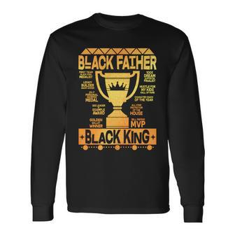 Black Father Black King Tshirt Long Sleeve T-Shirt - Monsterry AU