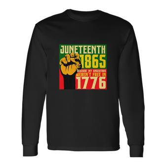 Black Human Rights Juneteenth 2022 Day Birthday V2 Long Sleeve T-Shirt - Thegiftio UK