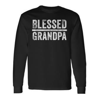 Blessed Grandpa Dad Granddad Fathers Day Men Women Long Sleeve T-Shirt T-shirt Graphic Print - Thegiftio UK