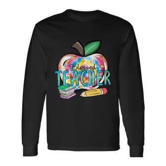 Blessed Teacher Graphic Shirt For Teacher Male Female Long Sleeve T-Shirt - Thegiftio UK