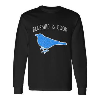 Blue Bird Is Good Happiness Blue Bird Tee Long Sleeve T-Shirt - Thegiftio UK