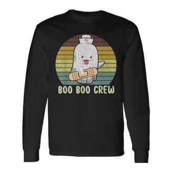 Boo Boo Crew Nurse Ghost Women Halloween 2022 Men Women Long Sleeve T-Shirt T-shirt Graphic Print - Thegiftio UK