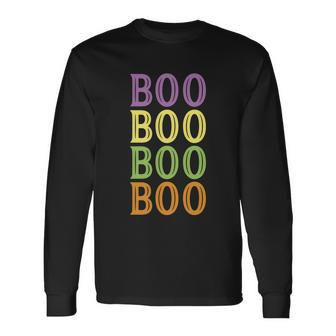 Boo Boo Boo Boo Halloween Quote V5 Long Sleeve T-Shirt - Monsterry UK