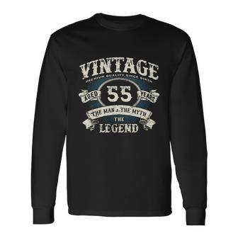 Born In 1967 Vintage Classic Dude 55Th Years Old Birthday Long Sleeve T-Shirt - Thegiftio UK