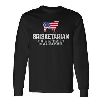 Briketarian Bbq Grilling Chef State Map Barbecue V2 Long Sleeve T-Shirt - Seseable