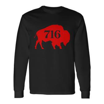 Buffalo 716 New York Football Tshirt Long Sleeve T-Shirt - Monsterry
