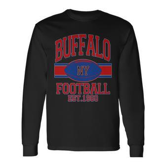Buffalo New York Football Classic Logo Fan Long Sleeve T-Shirt - Thegiftio UK