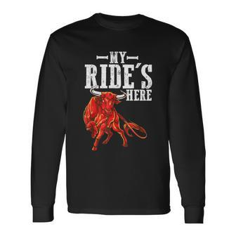 Bull Riding Pbr Rodeo Bull Riders For Western Ranch Cowboys Long Sleeve T-Shirt - Monsterry