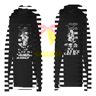 Busy Raising Ballers Softball Baseball Mom Long Sleeve T-Shirt - Thegiftio