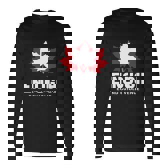 Canada Flag End Gun Violence Awareness Day No Gun Violence Long Sleeve T-Shirt - Thegiftio