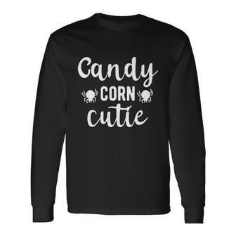 Candy Corn Cutie Halloween Quote Long Sleeve T-Shirt - Monsterry DE