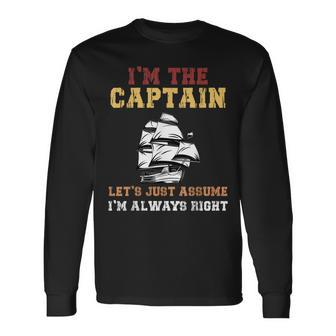 I Am The Captain Of This Boat Boating Man Women Long Sleeve T-Shirt - Seseable