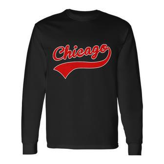 Chicago Vintage Classic Team Logo Long Sleeve T-Shirt - Monsterry DE