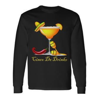 Cinco De Drinko Margarita Mayo Day Of The Dead Long Sleeve T-Shirt - Monsterry CA