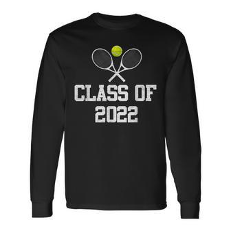 Class Of 2022 Graduation Senior Tennis Player Long Sleeve T-Shirt - Seseable