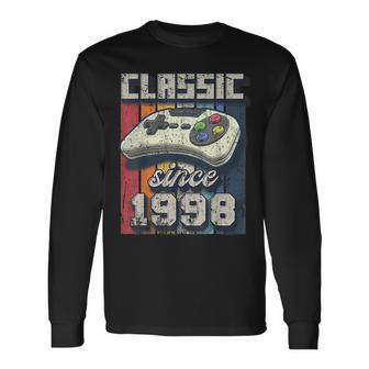 Classic 1998 24Th Birthday Retro Video Game Controller Gamer Long Sleeve T-Shirt - Seseable