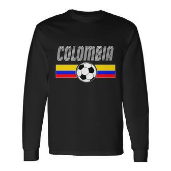 Colombia Futball Soccer Ball Logo Tshirt Long Sleeve T-Shirt - Monsterry AU
