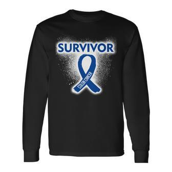 Colon Cancer Survivor Tshirt V2 Long Sleeve T-Shirt - Monsterry