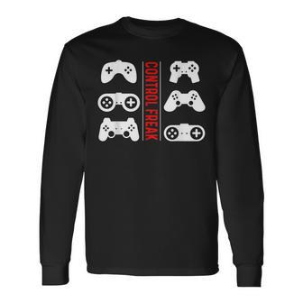 Control Freak Gaming Pc Console Video Games Computer Nerd Long Sleeve T-Shirt - Thegiftio UK