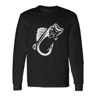 Cool Fishing Hook Fish Walleye Fishing Hooks Fisherman Long Sleeve T-Shirt - Thegiftio UK