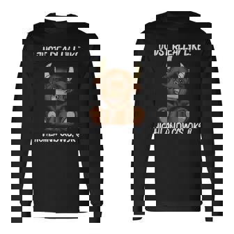 Cool Highland Cow For Men Women Scottish Cattle Cow Farmer Long Sleeve T-Shirt - Thegiftio