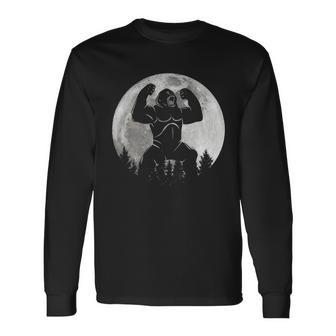 Cool King Kong Monster Full Moon Long Sleeve T-Shirt - Thegiftio UK