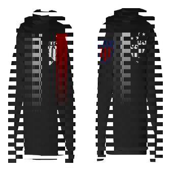 Cool Usa Soccer Jersey Stripes Long Sleeve T-Shirt - Thegiftio