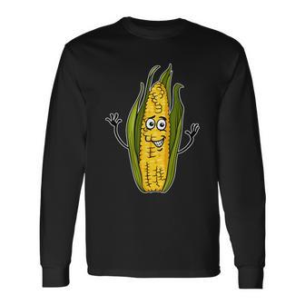 Corn On The Cob Farmers Food Long Sleeve T-Shirt - Monsterry