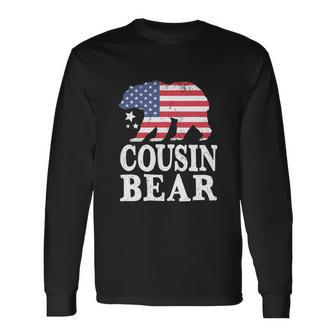 Cousin Bear Patriotic Flag 4Th Of July Long Sleeve T-Shirt - Monsterry AU