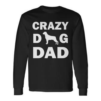Crazy Dog Dad T-Shirt Long Sleeve T-Shirt - Thegiftio UK