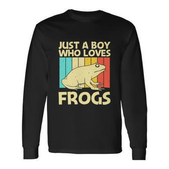 Cute Frog For Boys Pet Animal Lover Long Sleeve T-Shirt - Monsterry UK