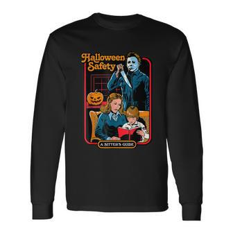 Cute Halloween Halloween Day Halloween Safety Guide Long Sleeve T-Shirt - Thegiftio UK