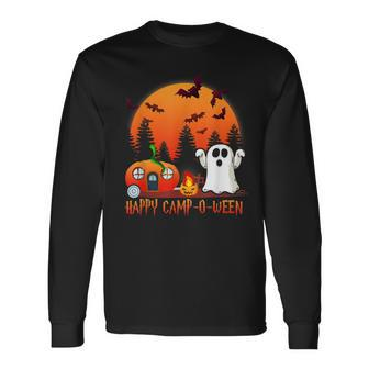 Cute Happy Camp-O-Ween Camping Halloween Costumes Men Women Long Sleeve T-Shirt T-shirt Graphic Print - Thegiftio UK