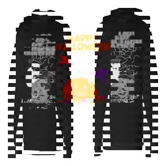 Cute Happy Halloween Friends V2 Long Sleeve T-Shirt - Thegiftio