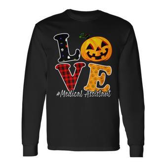Cute Medical Assistant Love Halloween Costume Pumpkin Men Women Long Sleeve T-Shirt T-shirt Graphic Print - Thegiftio UK