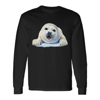 Cute Seal Wildlife Tshirt Long Sleeve T-Shirt - Monsterry